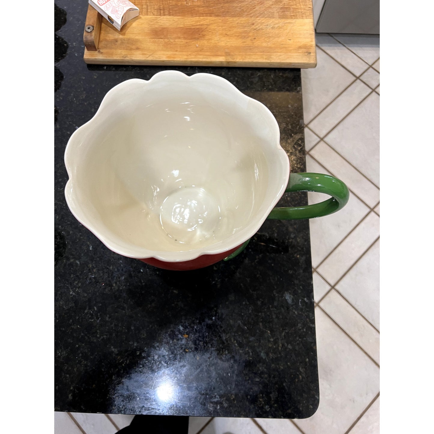 Handcrafted Enamel Floral Ceramic Tea Punch Bowl Set 8-Piece