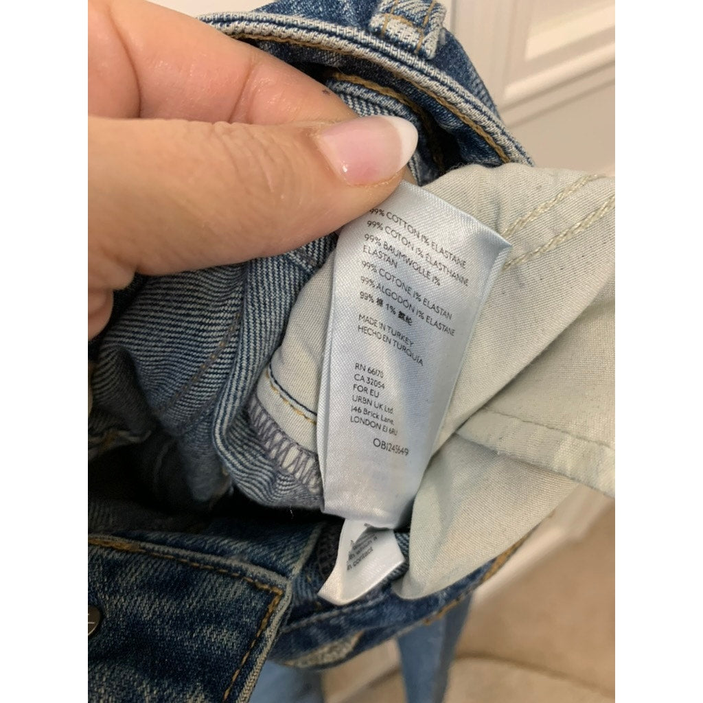 We The Free Jeans Women's High Waist Straight Leg Denim Jeans Blue Size 25