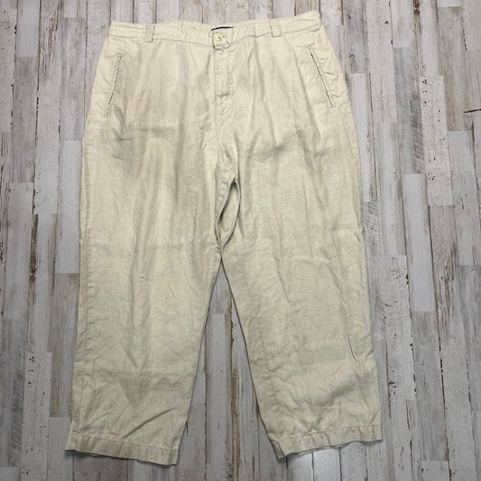 Lauren Ralph Lauren Women's 20W Linen Chino Pants Light Beige Casual Summer