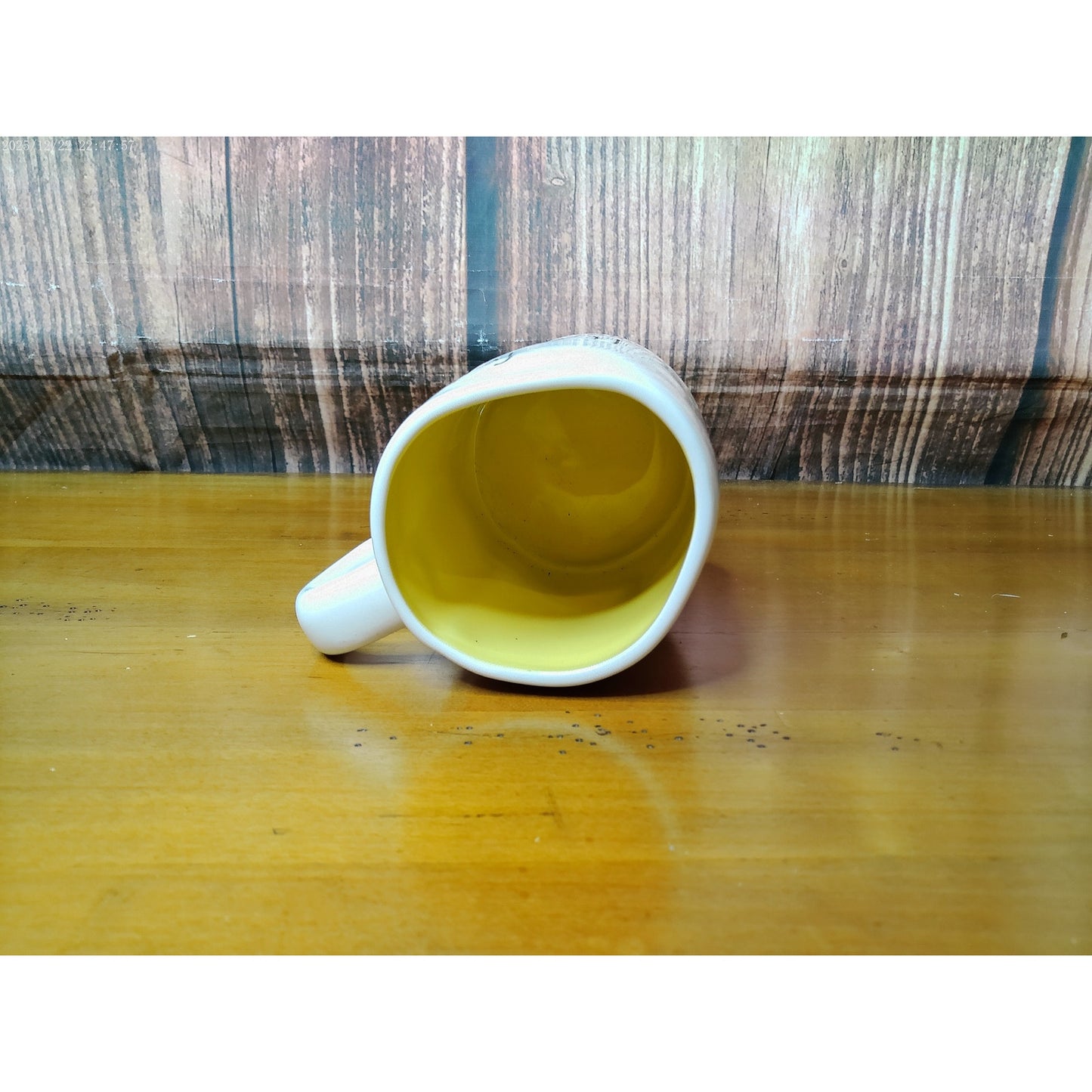 Rae Dunn by Magenta SO EGGSTRA Coffee/Tea Mug White Yellow