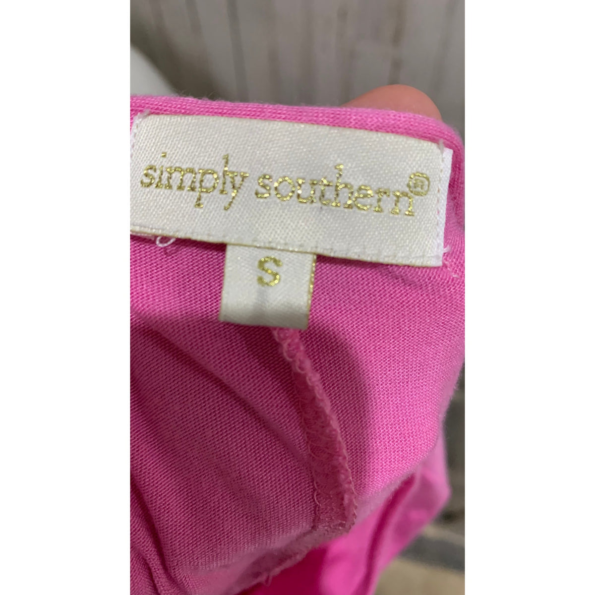 Simply Southern Dress Womens Size S Pink T-Shirt Knee Length