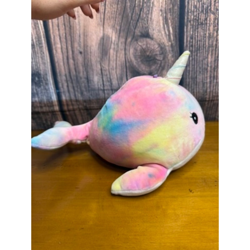 Squishmallows 8" Natalie Tie Dye Narwhal Plush Toy Multicolor