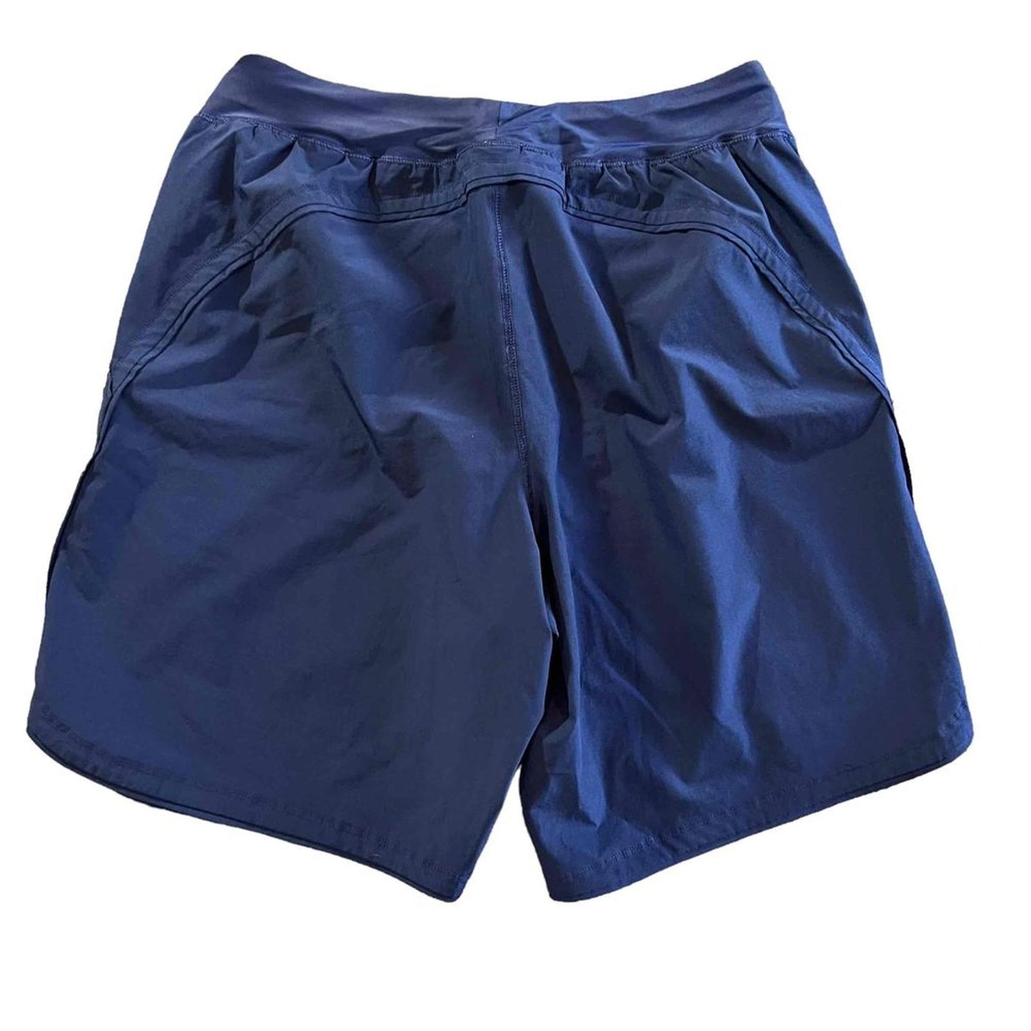 Lands' End Womens Athletic Shorts Size 10 Tall Navy Blue Pull-On Stretch