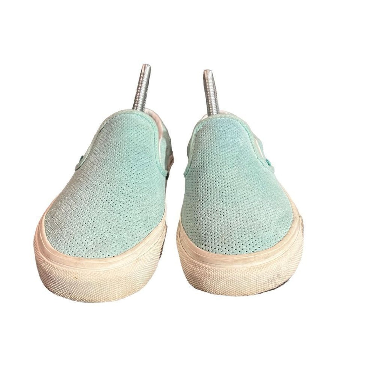 Vans Classic Slip-On Skate Shoes Mint Green Perforated Suede Size 5/6.5