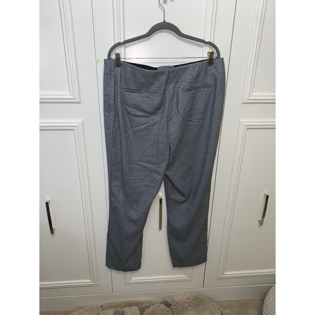 NWT Ann Taylor LOFT Women's Plaid Dress Pants Black Size 14