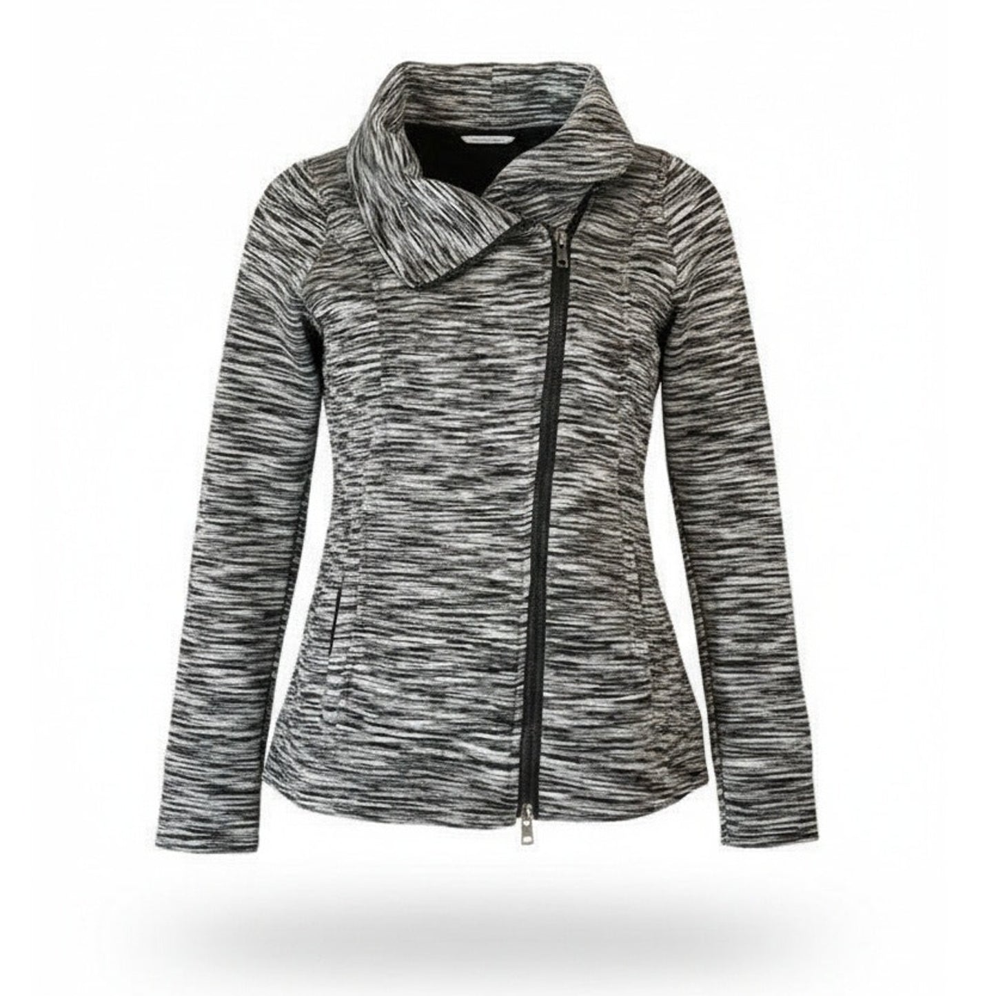 Avalanche Jacket Womens Size Small Gray Space Dye Full Zip Mock Neck