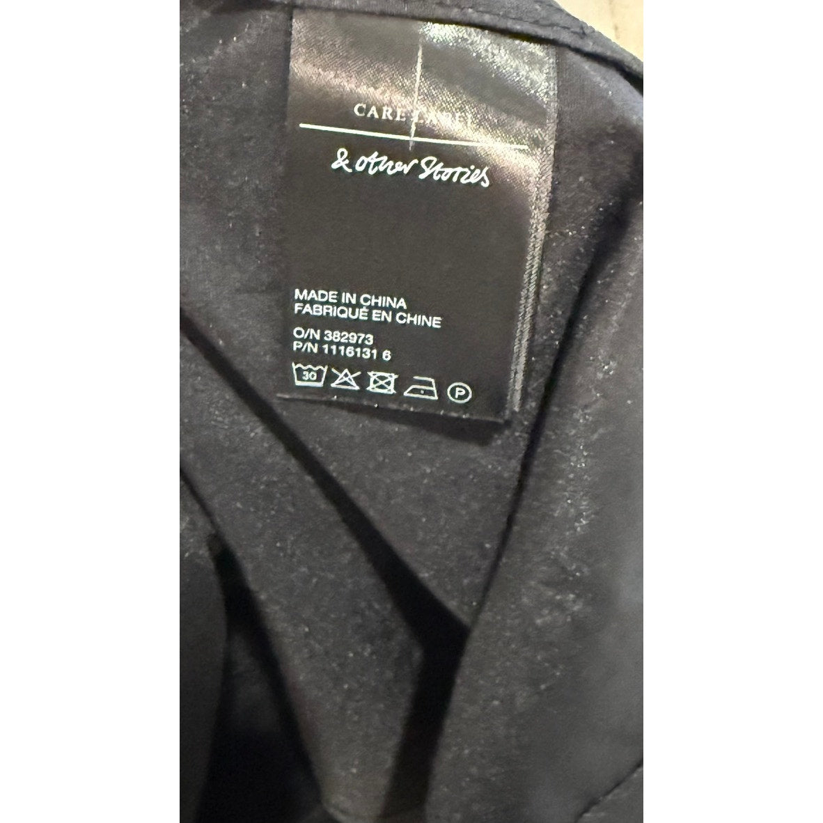 NWT Atelier & Other Stories Women's Black Trench Coat Size 6 Asymmetrical Zip