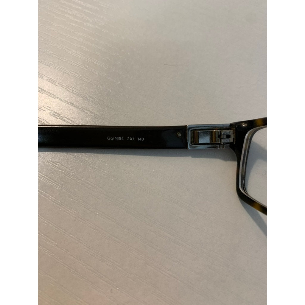 Gucci Eyeglass Frames Unisex Brown Tortoiseshell Full-Rim