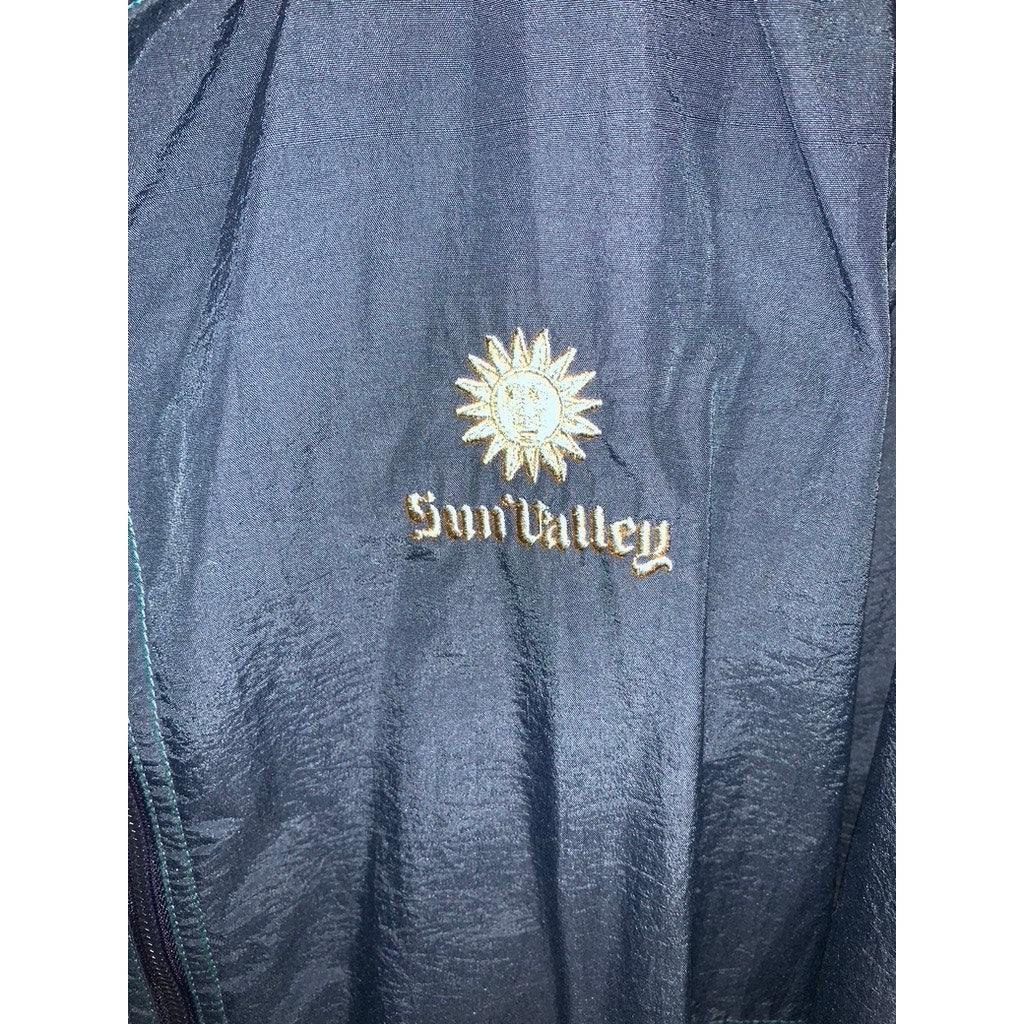 Vintage Gear for Sports Embroidered Men's XL Blue Hooded Windbreaker Jacket