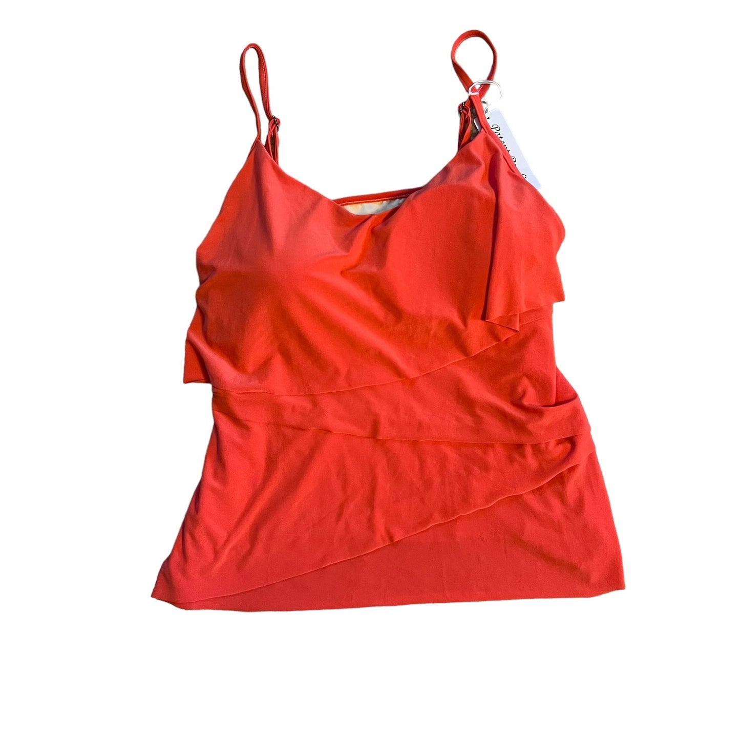 NWT Talbots Women's Size 16 Tankini Bright Coral Adjustable Straps Swim Top