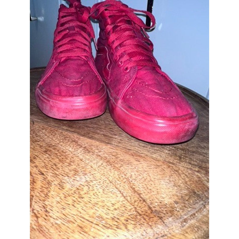 Vans SK8-Hi Red High Top Men's 7/ Women's 8.5 Sneakers Casual Lace Up Shoes