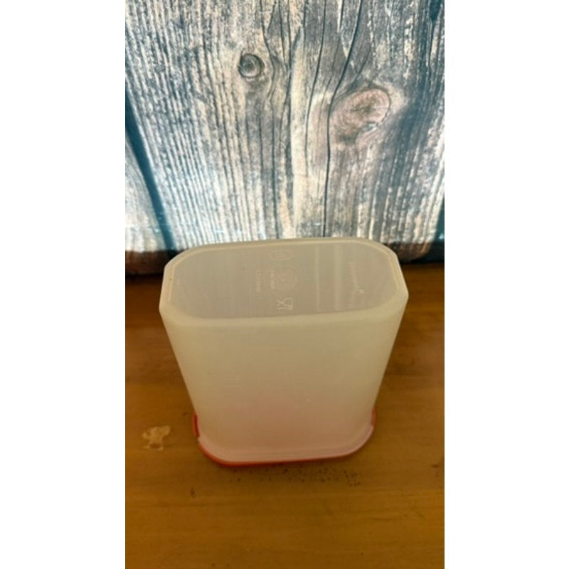 Tupperware Modular Mates Oval 1616-1 Storage Container Red Lid 32 oz