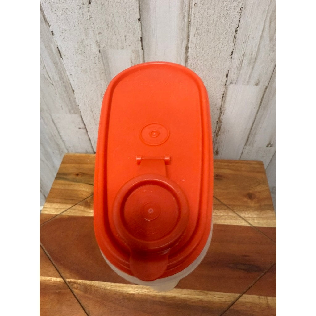 Vintage Tupperware Beverage Buddy Pitcher with Red Flip-Top Lids