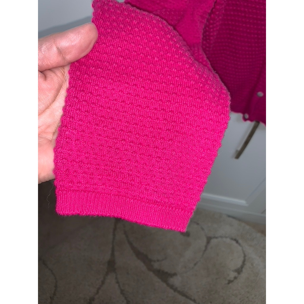 Draper James Women's XXL Hot Pink V-Neck Cardigan Sweater