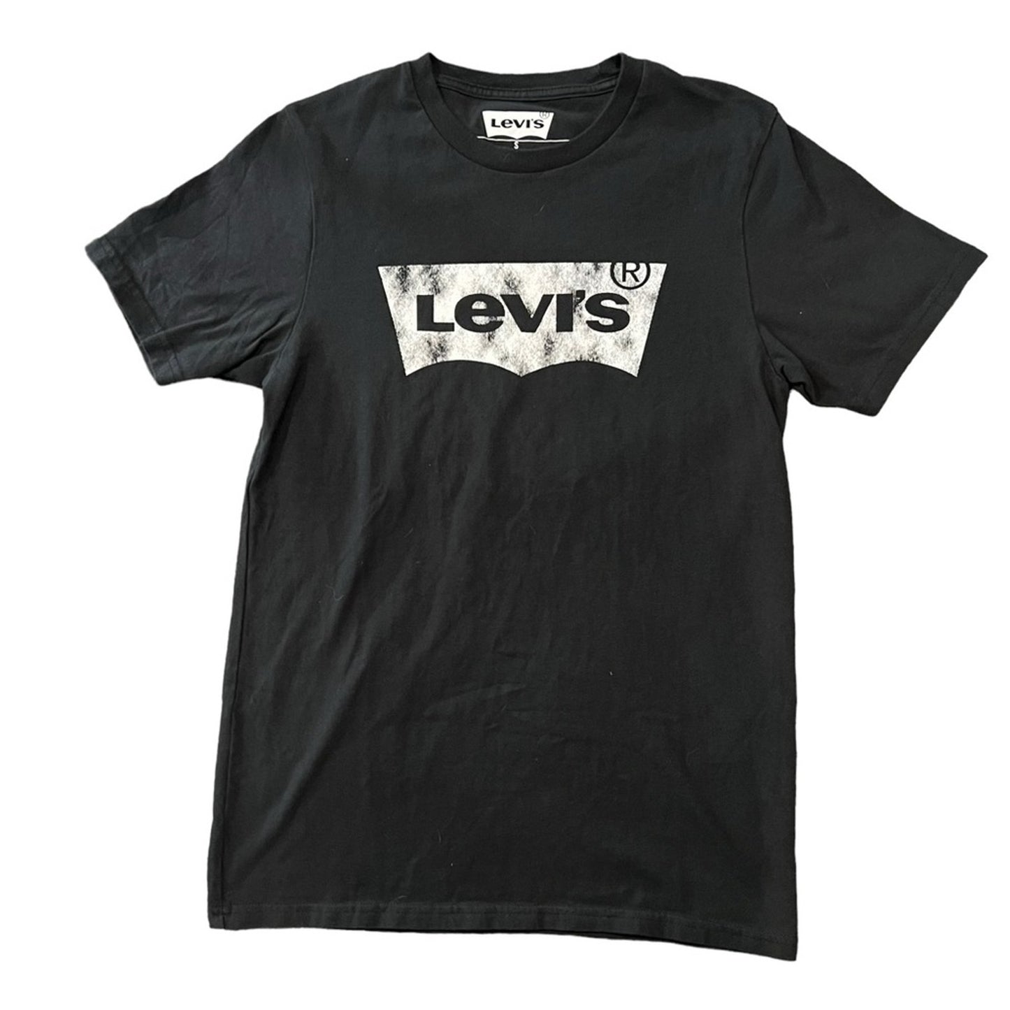 Levi's T-Shirt Mens Size Small Black Graphic Logo Short Sleeve Crew Neck