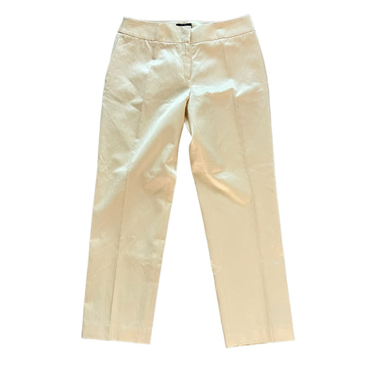 NWT Vintage BCBG Maxazria Women’s 6 Cream Straight Leg Flat Front Capri Pants