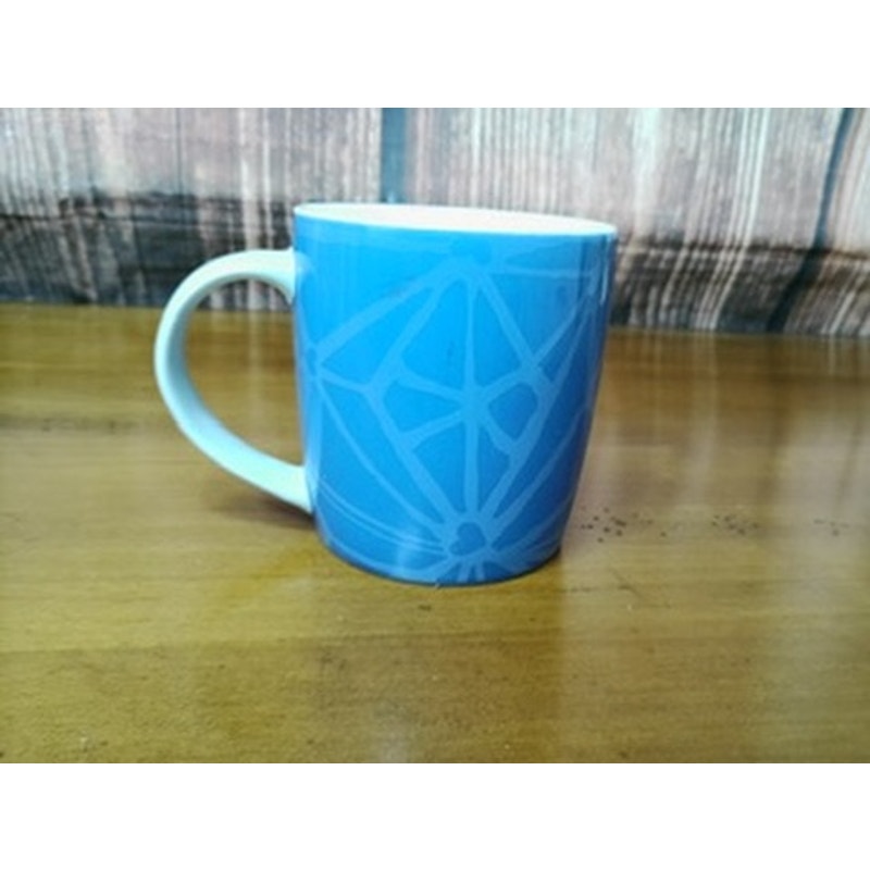Starbucks Coffee Mug Cup Blue Geometric Siren Logo 11 oz