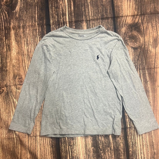 Polo Ralph Lauren Boys Gray Long Sleeve T-Shirt Size Small Crew Neck