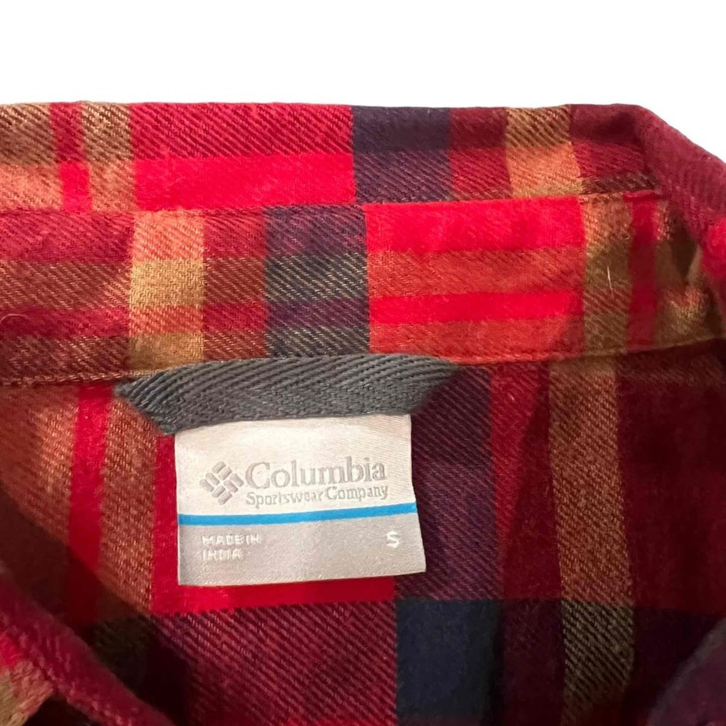 Columbia Men's Small Red Cornell Woods Flannel Long Sleeve Shirt