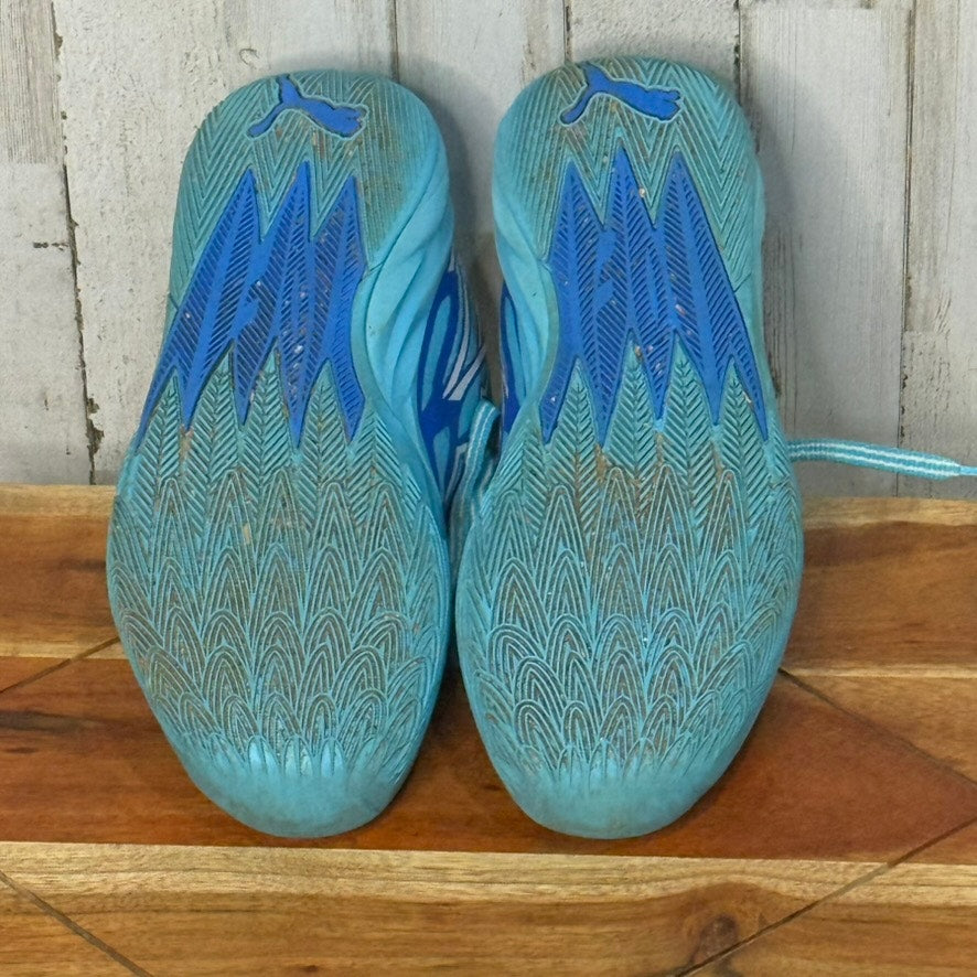 PUMA LaMelo Ball MB.02 Youth Basketball Shoes Blue High Top Size 6