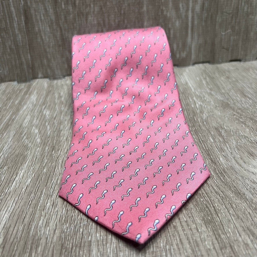 Vineyard Vines Pink Silk Fertility Cryo-Bank Novelty Pattern Tie