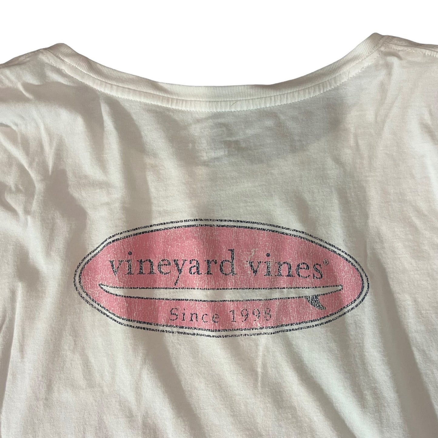 Vineyard Vines Men's White Long Sleeve Surfboard Logo T-Shirt Size XL