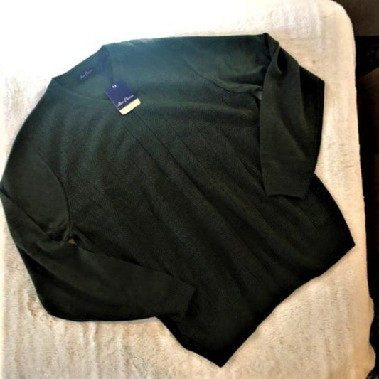 Forest Green V-neck Pullover Sweater L NWT