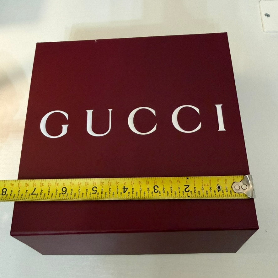 Gucci Burgundy Maroon Magnetic Gift Presentation Box w/ Lid Large White