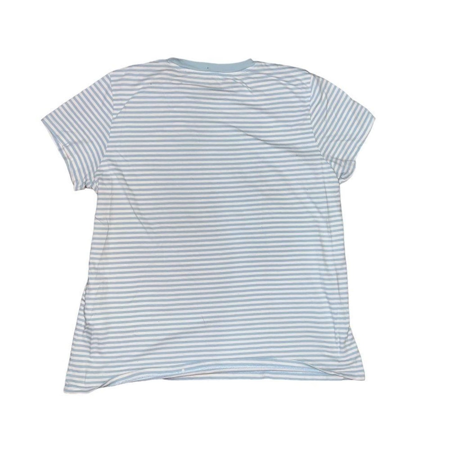 Levi's Fitted Light Blue & White Striped T Shirt Size Large