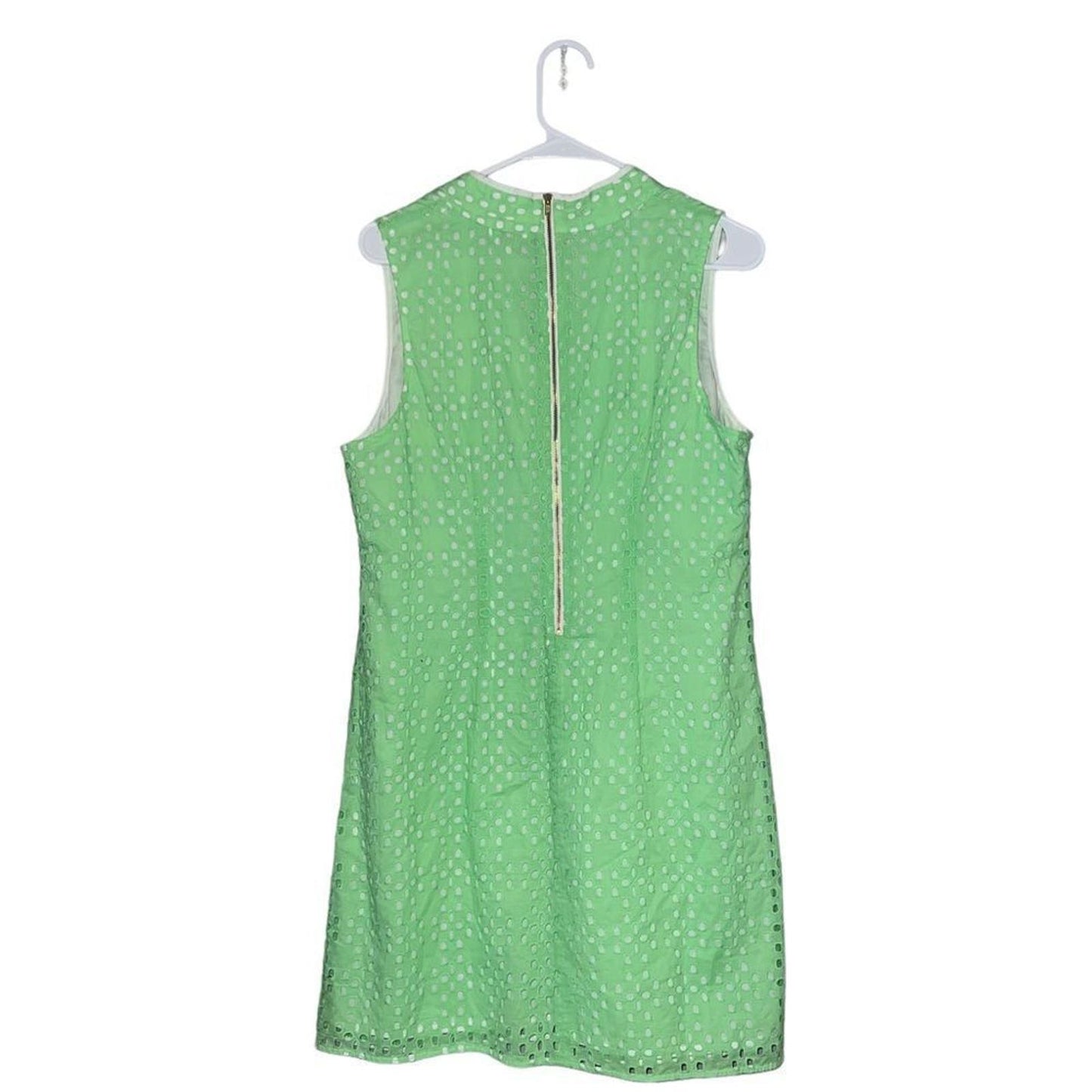 Crown & Ivy Green and White Eyelet Shift Dress Size 12