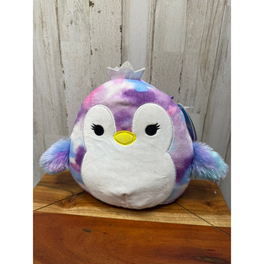 NWT Squishmallow Louisa the Penguin 10" Tie Dye Plush Toy Multicolor