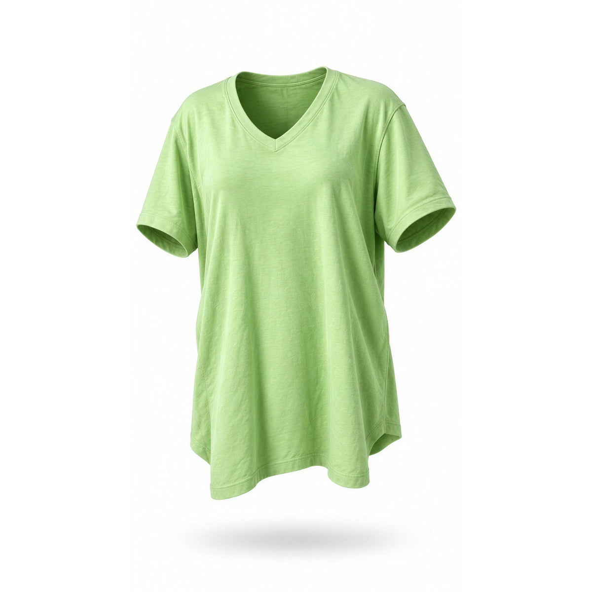 Lands' End T-Shirt Womens Plus Size 3XL Light Green V-Neck Short Sleeve 100% Cotton