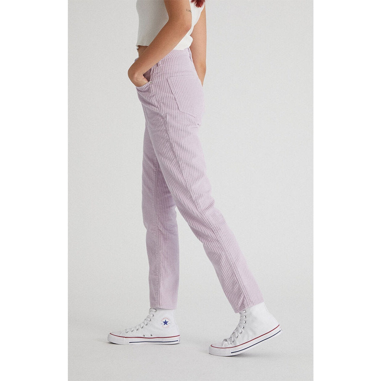 PacSun Women's Size 24 Lavender Corduroy High-Rise Mom Jeans