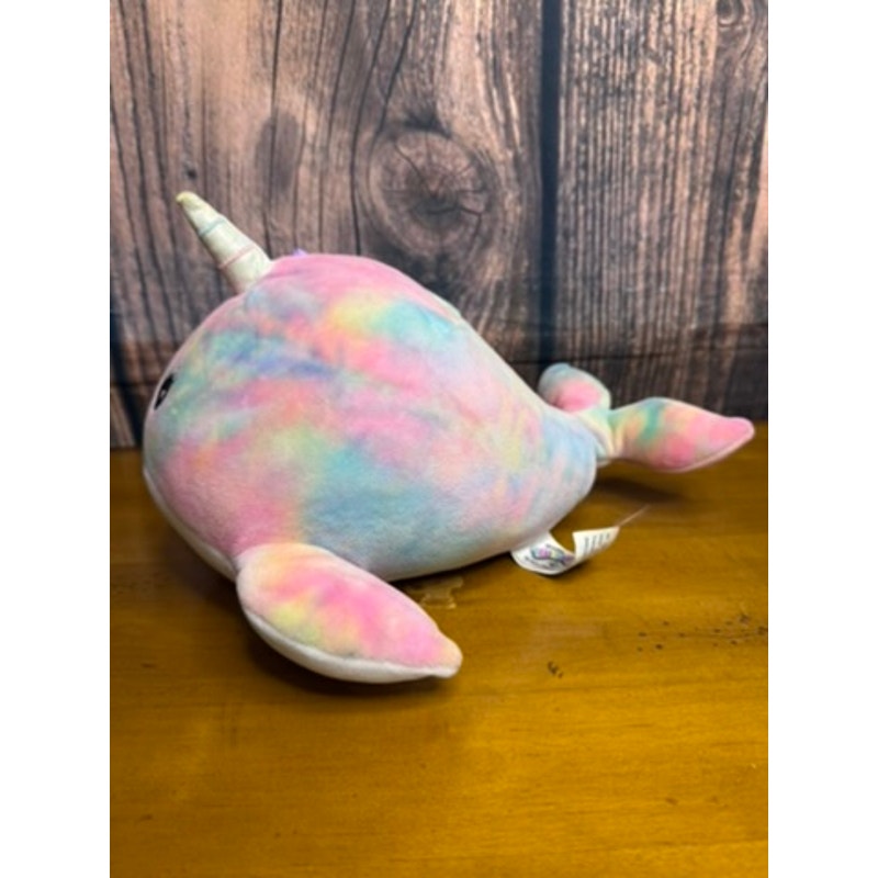 Squishmallows 8" Natalie Tie Dye Narwhal Plush Toy Multicolor