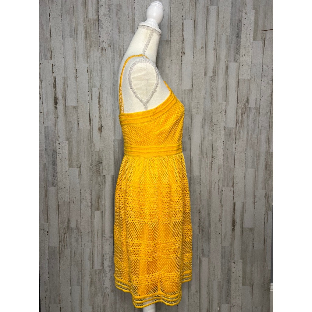 NWT Tahari Women's Fit & Flare Dress Size 4 Orange Sleeveless Party Short