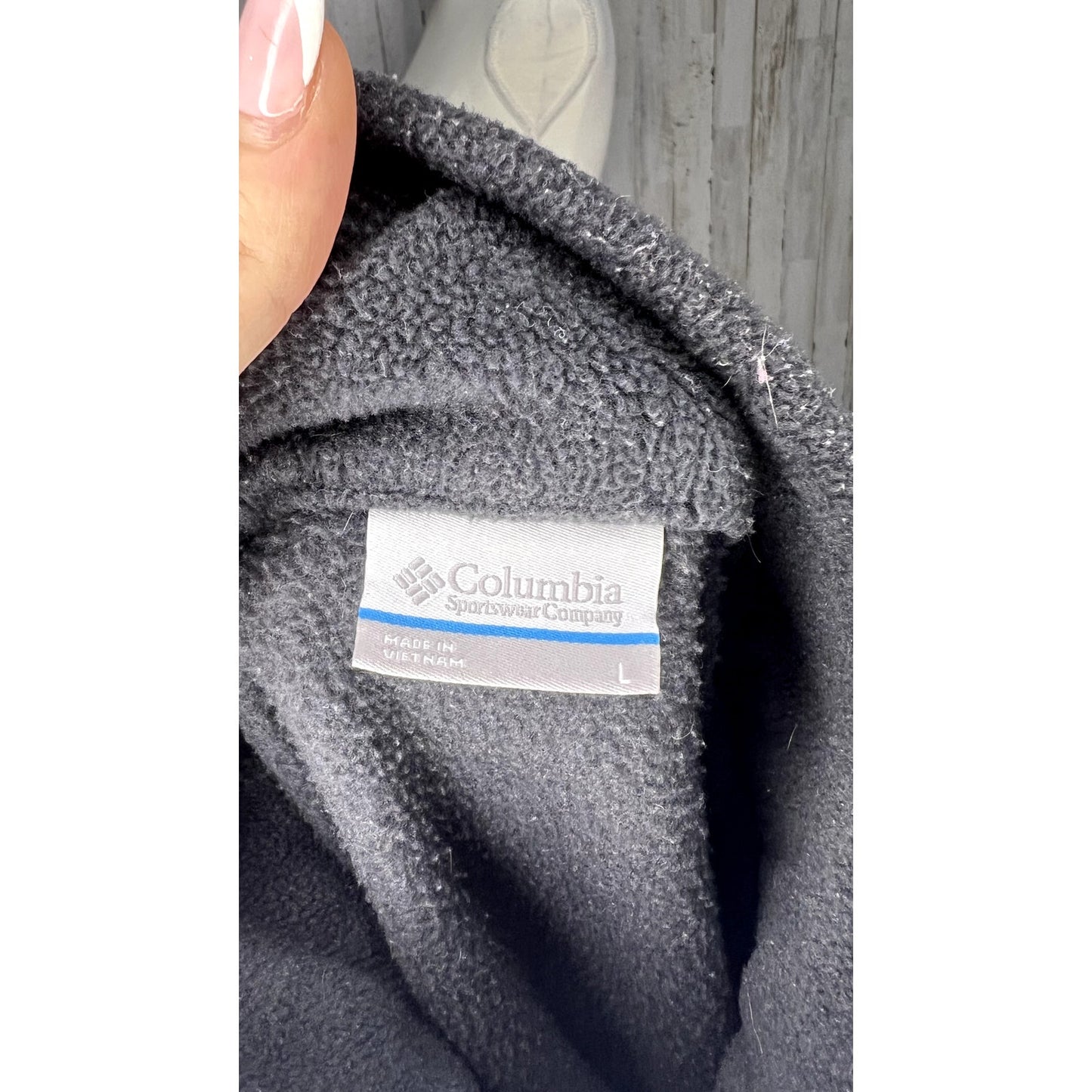 Columbia Women's Fleece Jacket Black Size Large Casual Mid-Length Zip-Up