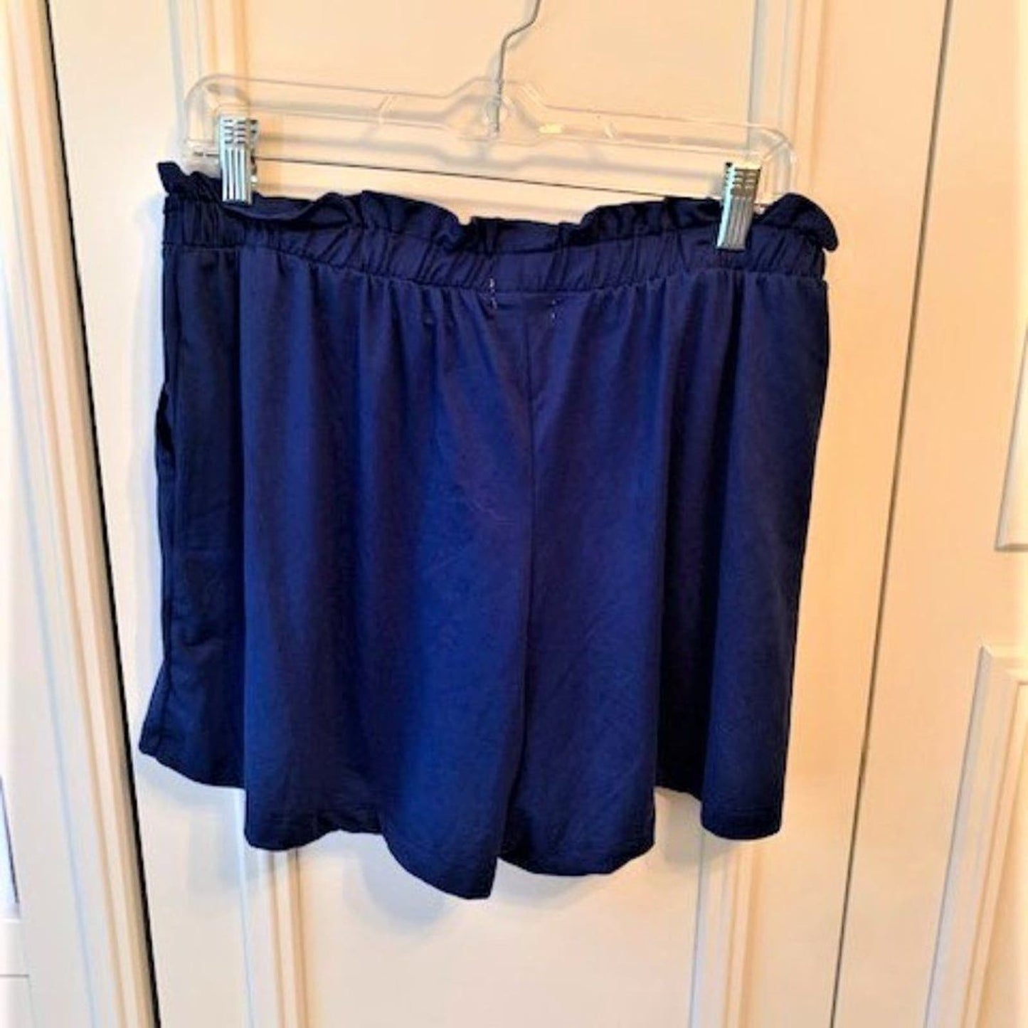 Blue Paperbag waist shorts