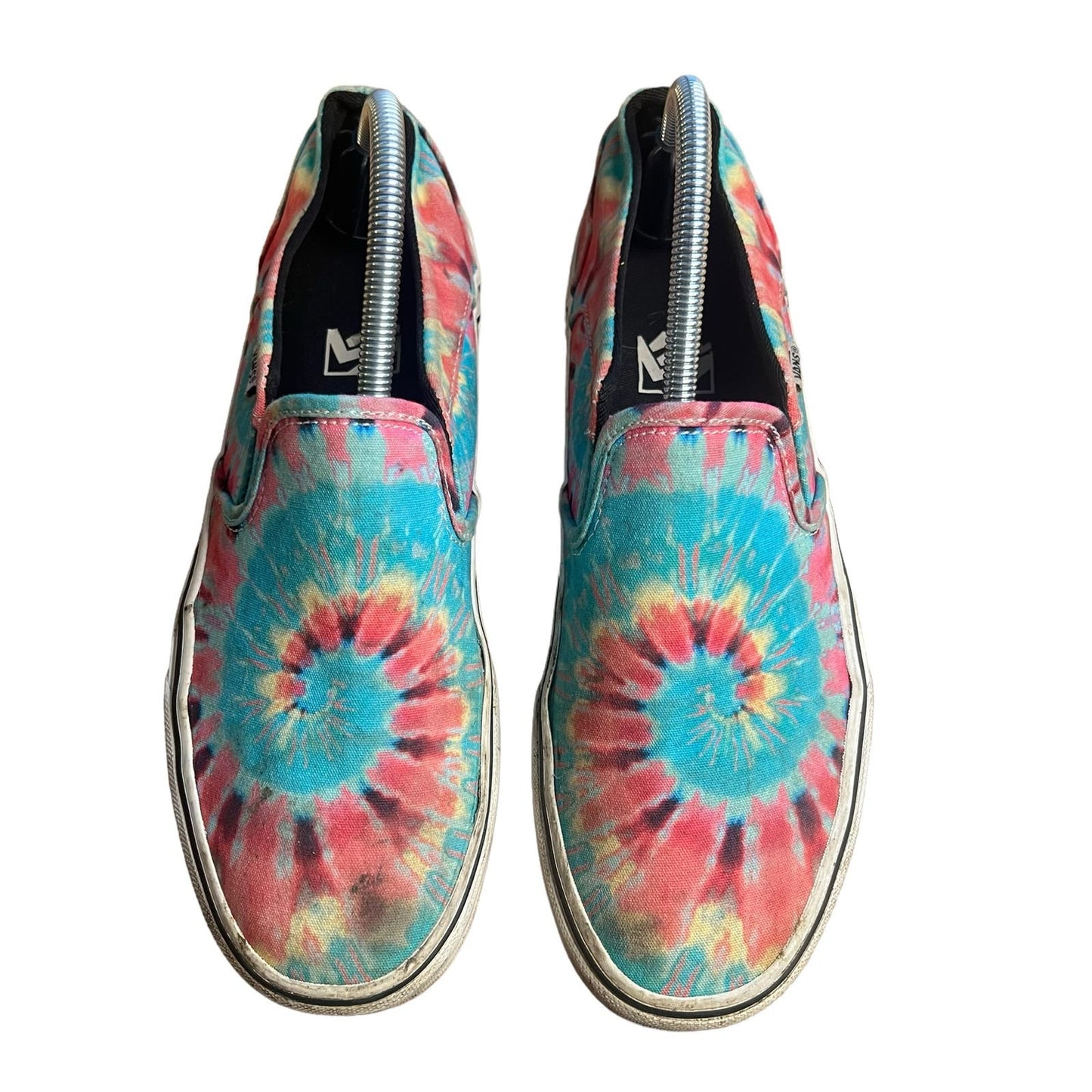 Vans Asher Slip-On Sneaker Women’s 9.5 Canvas Rainbow Tie Dye Multicolor