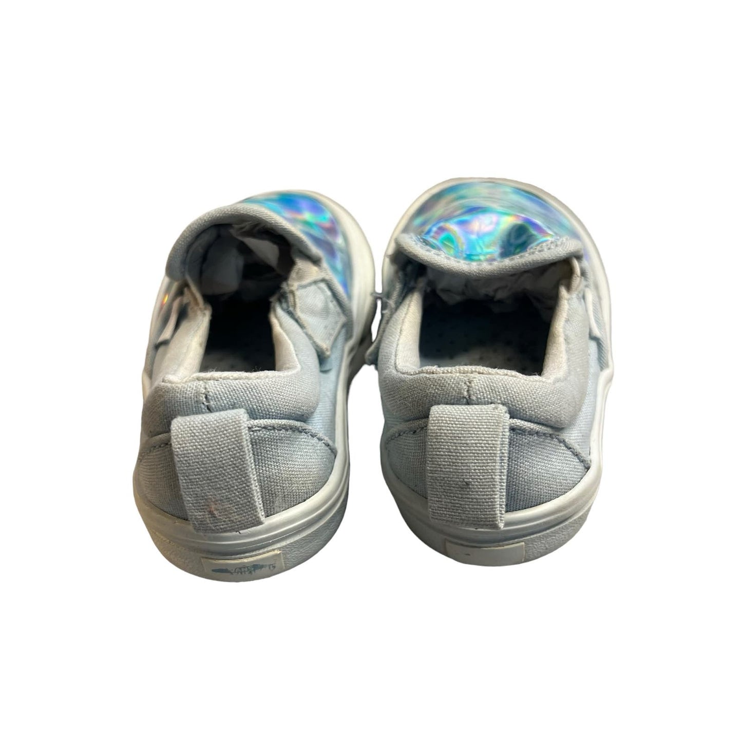 Vans Autism Acceptance ComfyCush Slip-On Blue Sneakers Iridescent Toddler Size 7.5