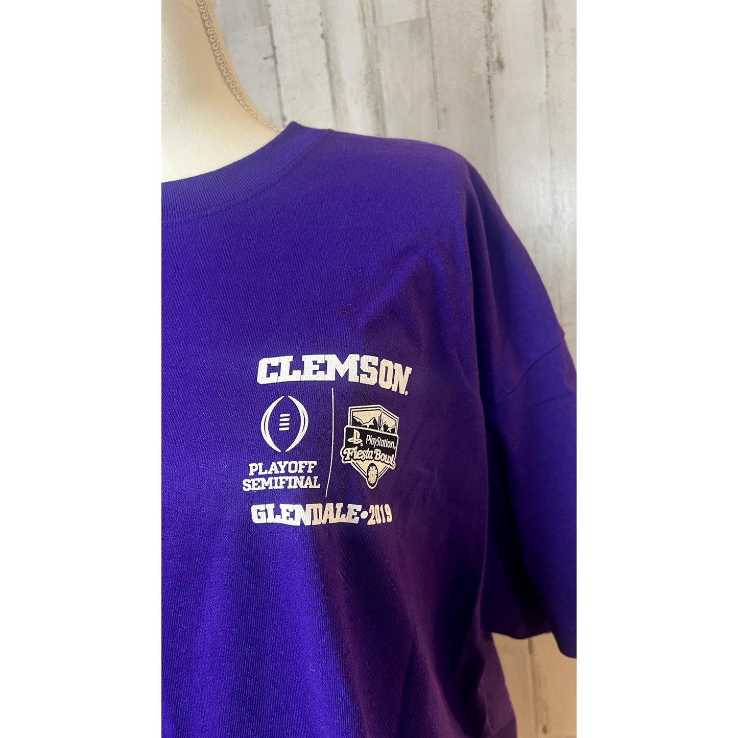 Clemson Tigers 2019 Playoff Semifinal Fiesta Bowl Men's XL Purple T-Shirt