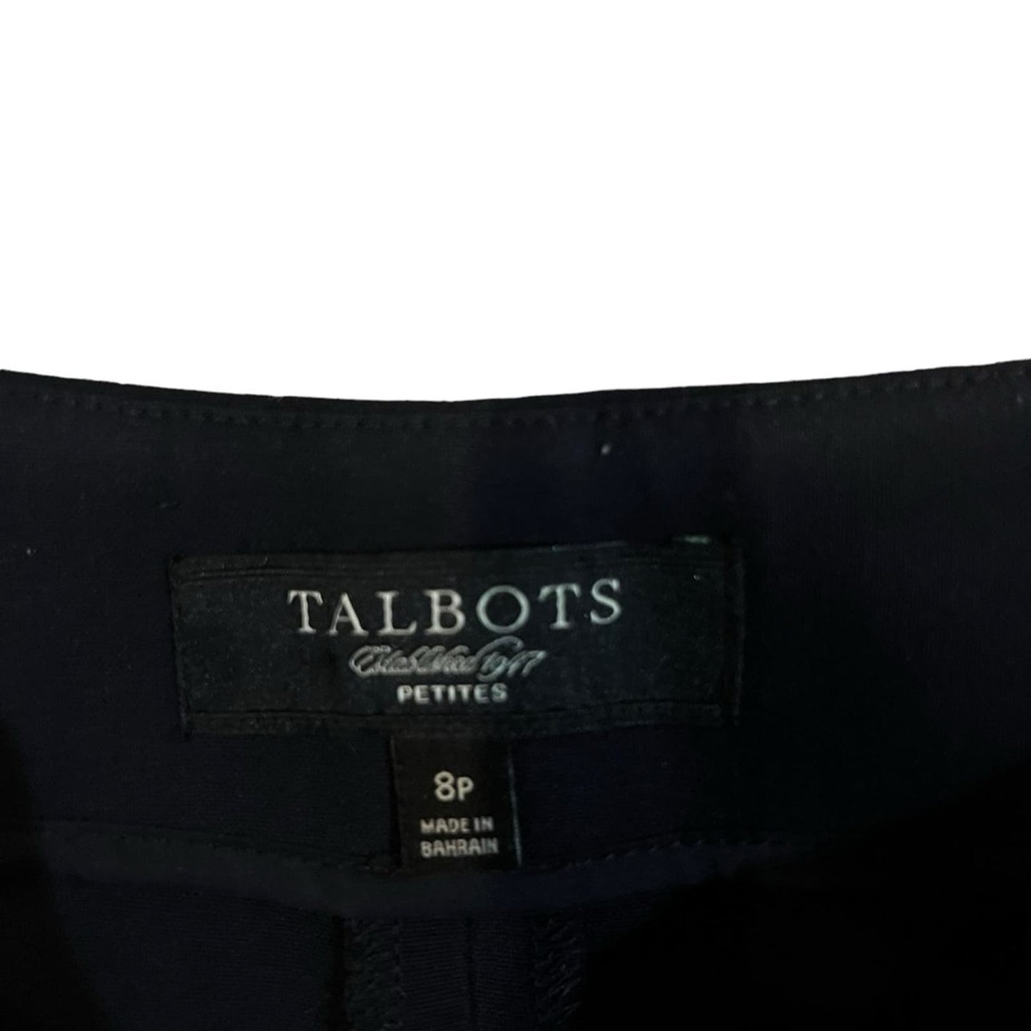 Talbots Navy Blue Classic Side Zip Pants Size 8P