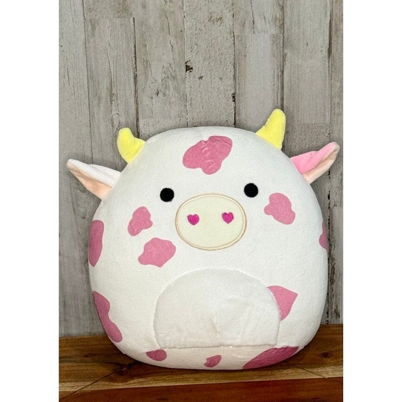 Squishmallows Evangelica Pink Cow Plush Pillow Medium 10" Stuffed Animal Toy