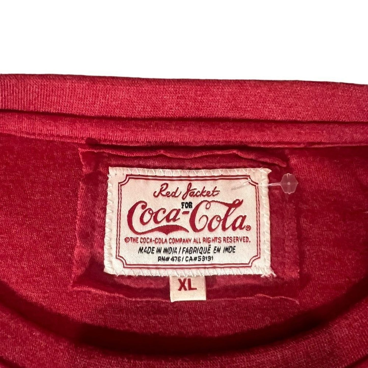 Coca-Cola T-Shirt Mens XL Red Graphic Logo Slogan Have a Coke and a Smile