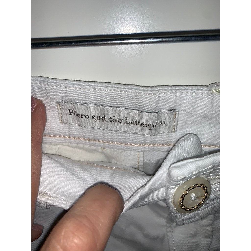 Pilcro & The Letterpress Women's White Bermuda Shorts Size 28 Casual Summer