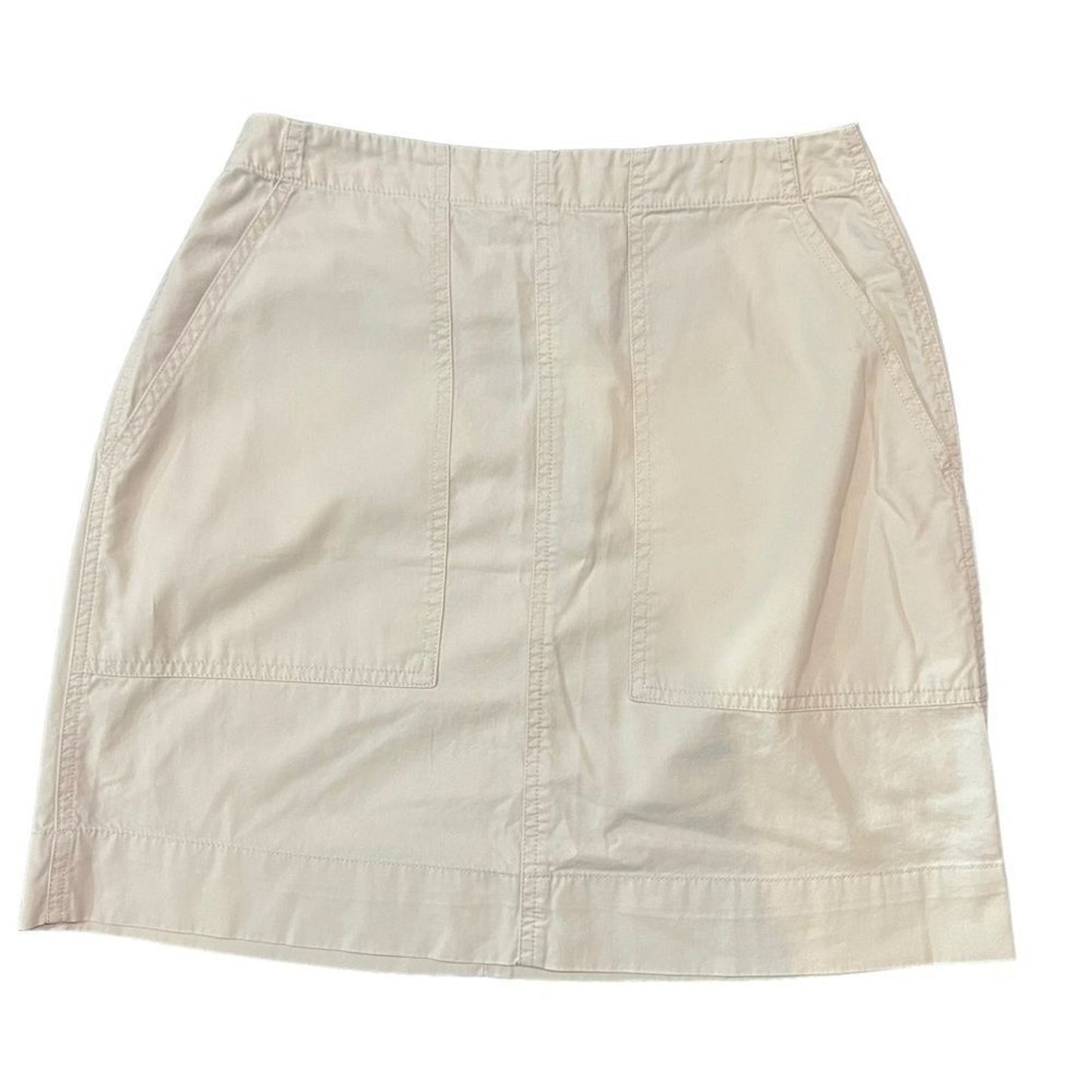 G.H. Bass & Co. Skirt Womens Size 4 Beige Cargo Utility Knee Length Zip