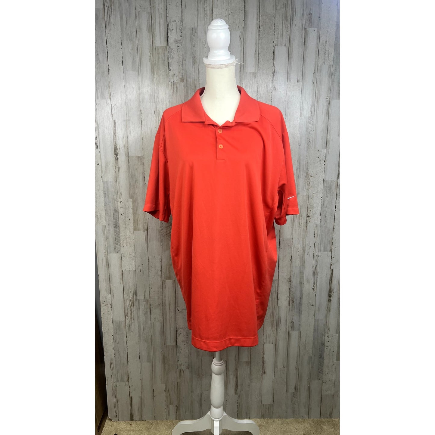 Nike Golf Men's Dri-Fit Polo Shirt Red XL Short Sleeve Moisture-Wicking