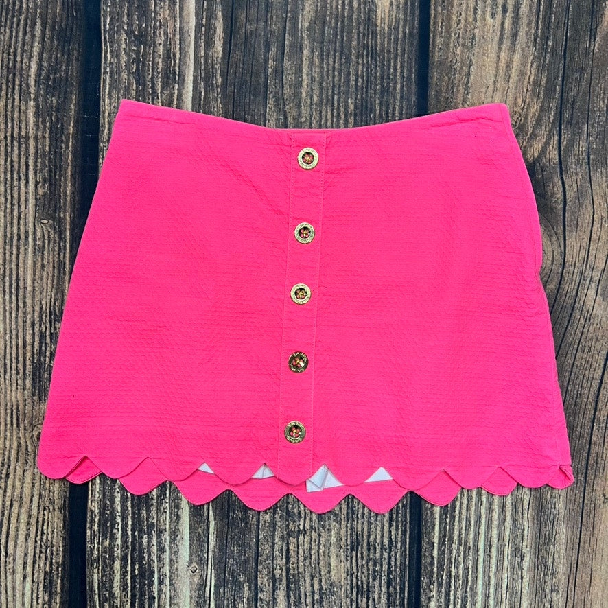 Lilly Pulitzer Women's Kaylie Skort Size 0 Hot Pink Casual Summer