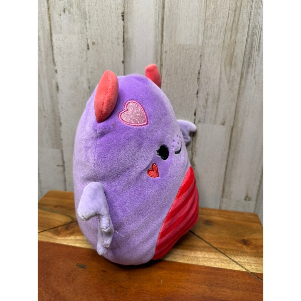 Squishmallows 8" Atwater Purple Love Monster Valentine's Day Plush Toy