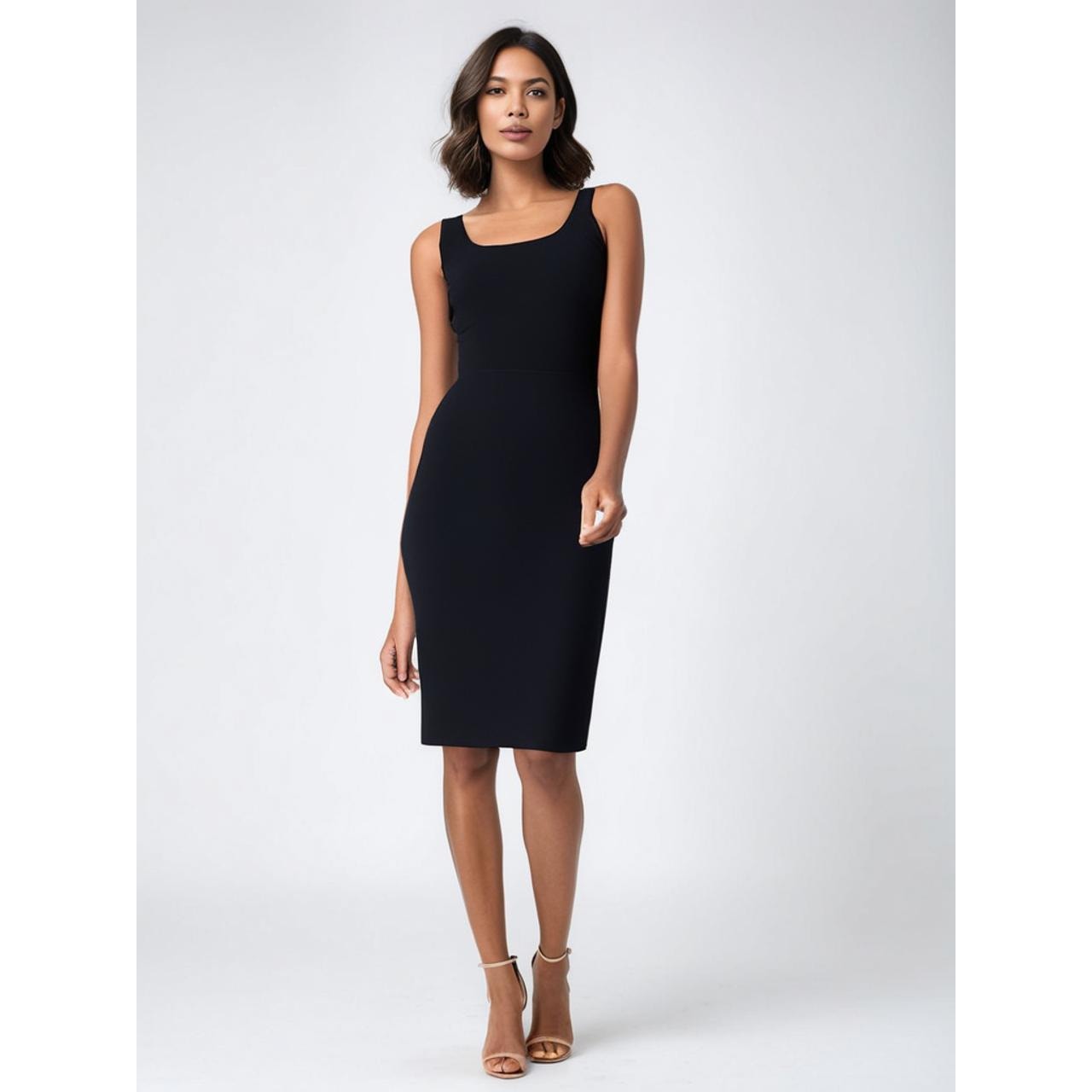 Anne Klein Women's Black Sleeveless Pencil Dress Size 8 Formal Wear