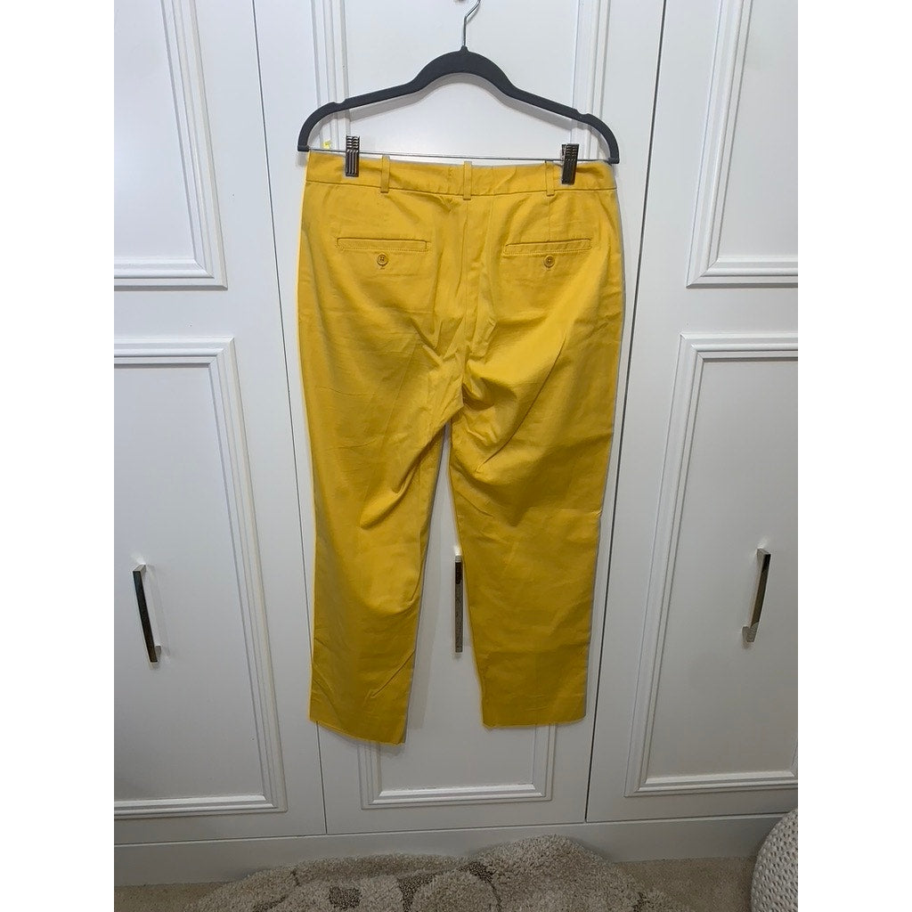 Talbots Signature Women's Yellow Chino Pants Size 6 Casual Solid Style